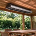 Ceiling-mounted infrared heater seen from another angle