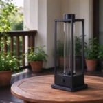Lantern tabletop heater seen from another angle