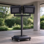Twin-head infrared heater seen from another angle